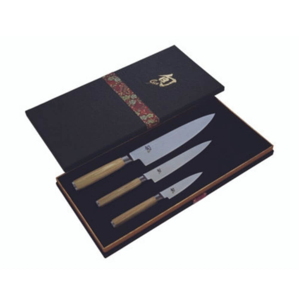SHUN KAI Classic White 3 Piece Chefs Knife Set