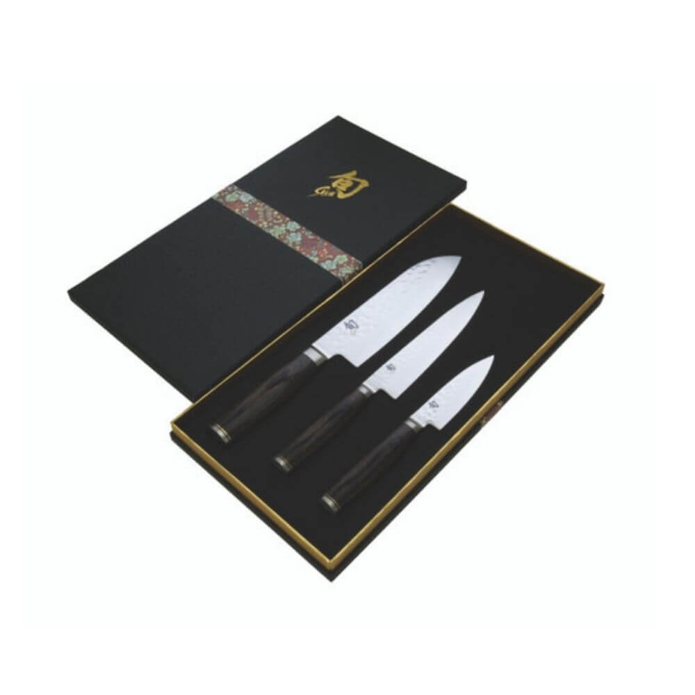 SHUN KAI Premier 3 Piece Santoku Knife Set